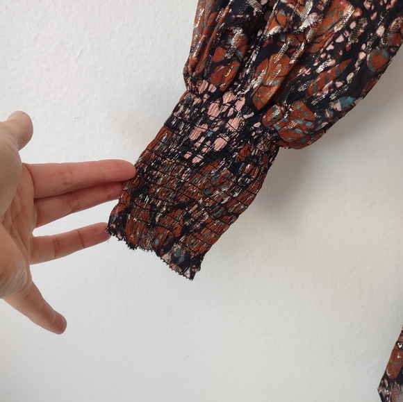 Ulla Johnson 6 Natalia silk minidress lurex shimmer - Picture 11 of 16